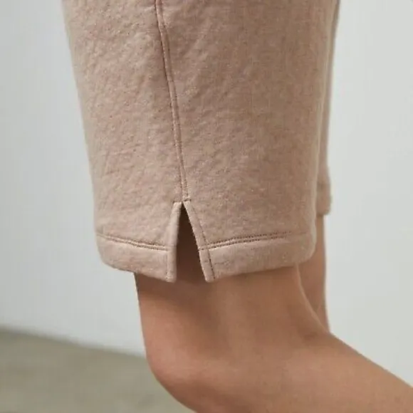 $118 Lunya Restore Double Faced Shorts Otium Tan Heather Brand New