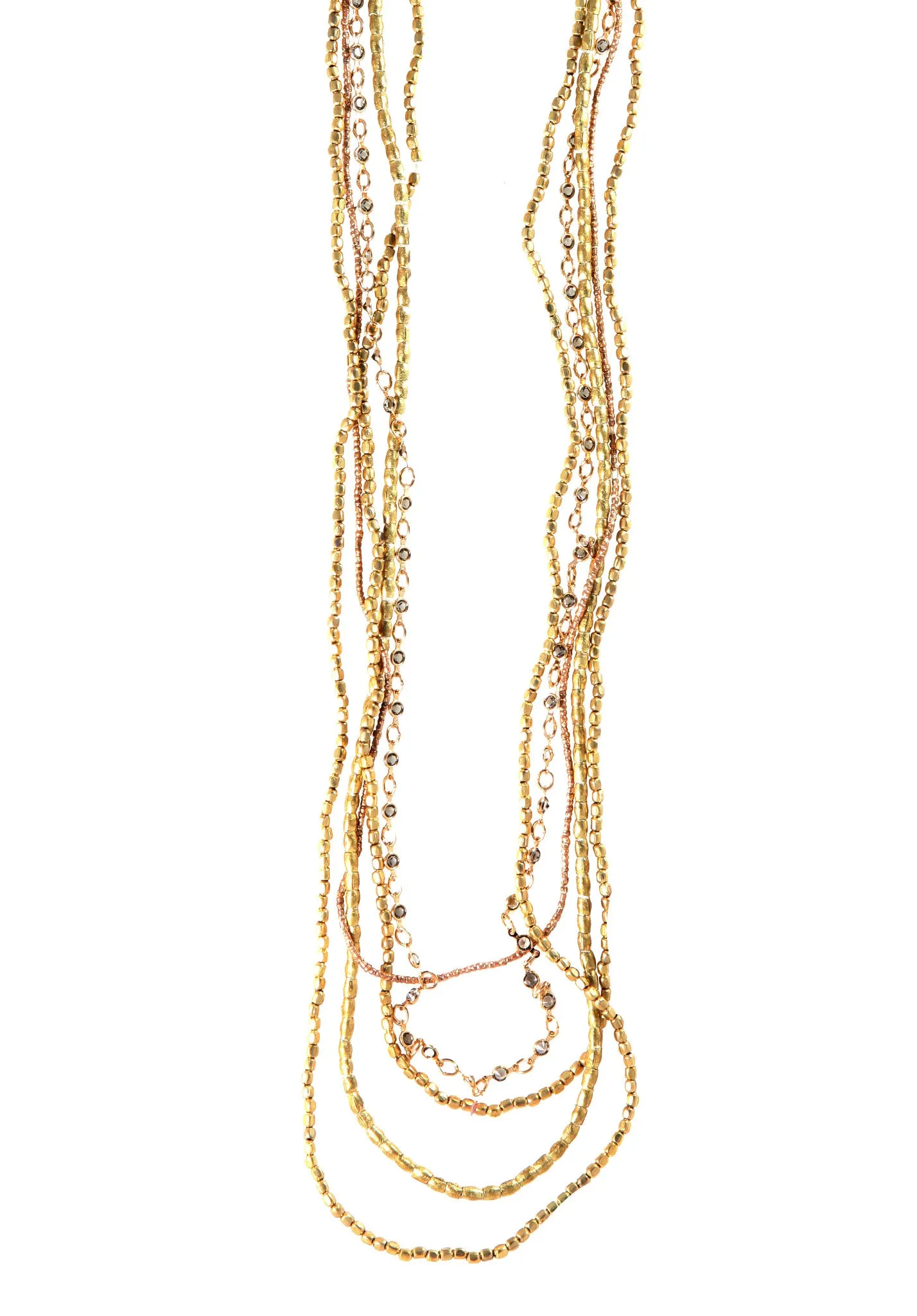 5 Layer Petite Crystal Ethiopian Necklace