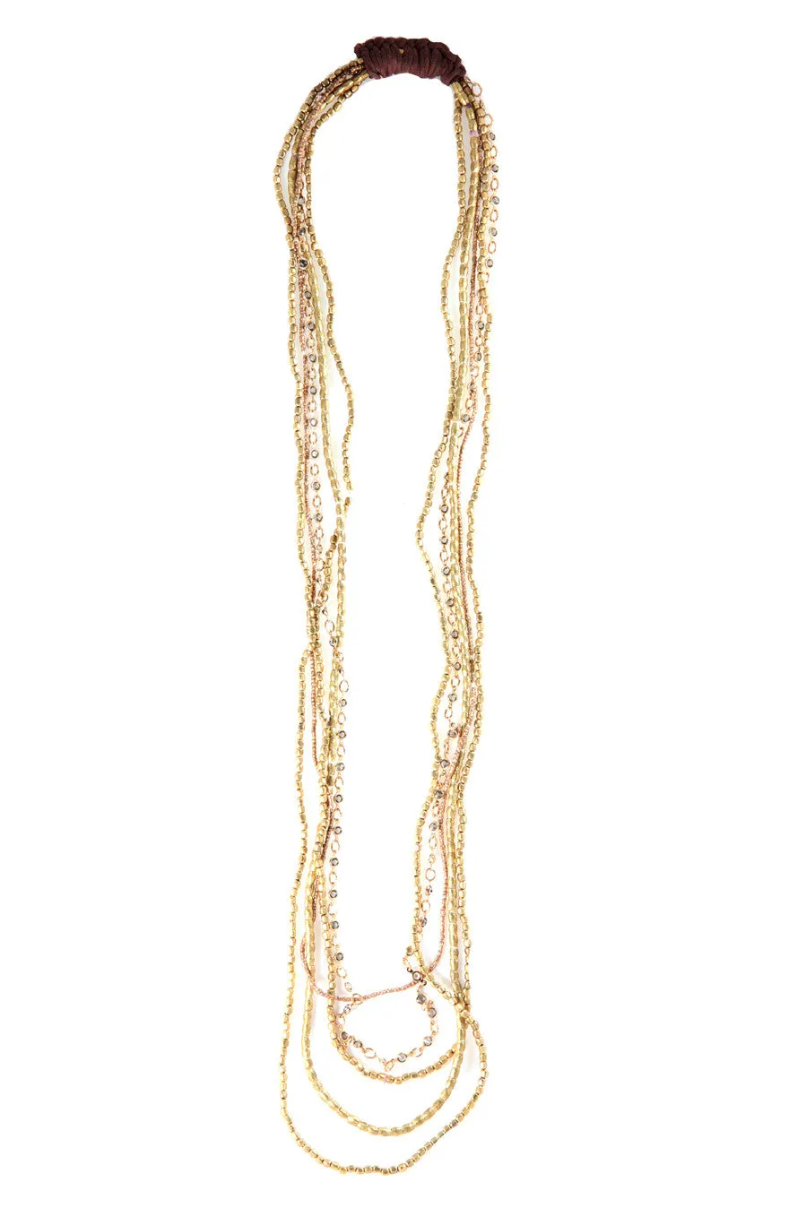 5 Layer Petite Crystal Ethiopian Necklace