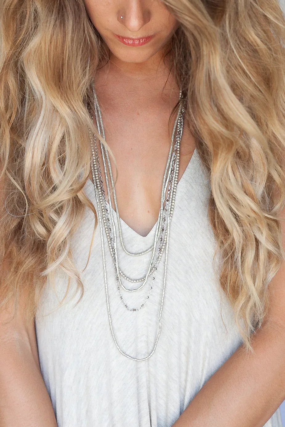 5 Layer Petite Crystal Ethiopian Necklace