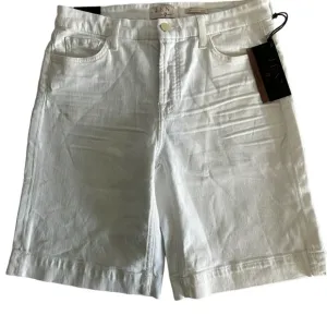 7 For All Mankind Jen 7 White Cotton Spandex Bermuda Shorts NWT Size 8