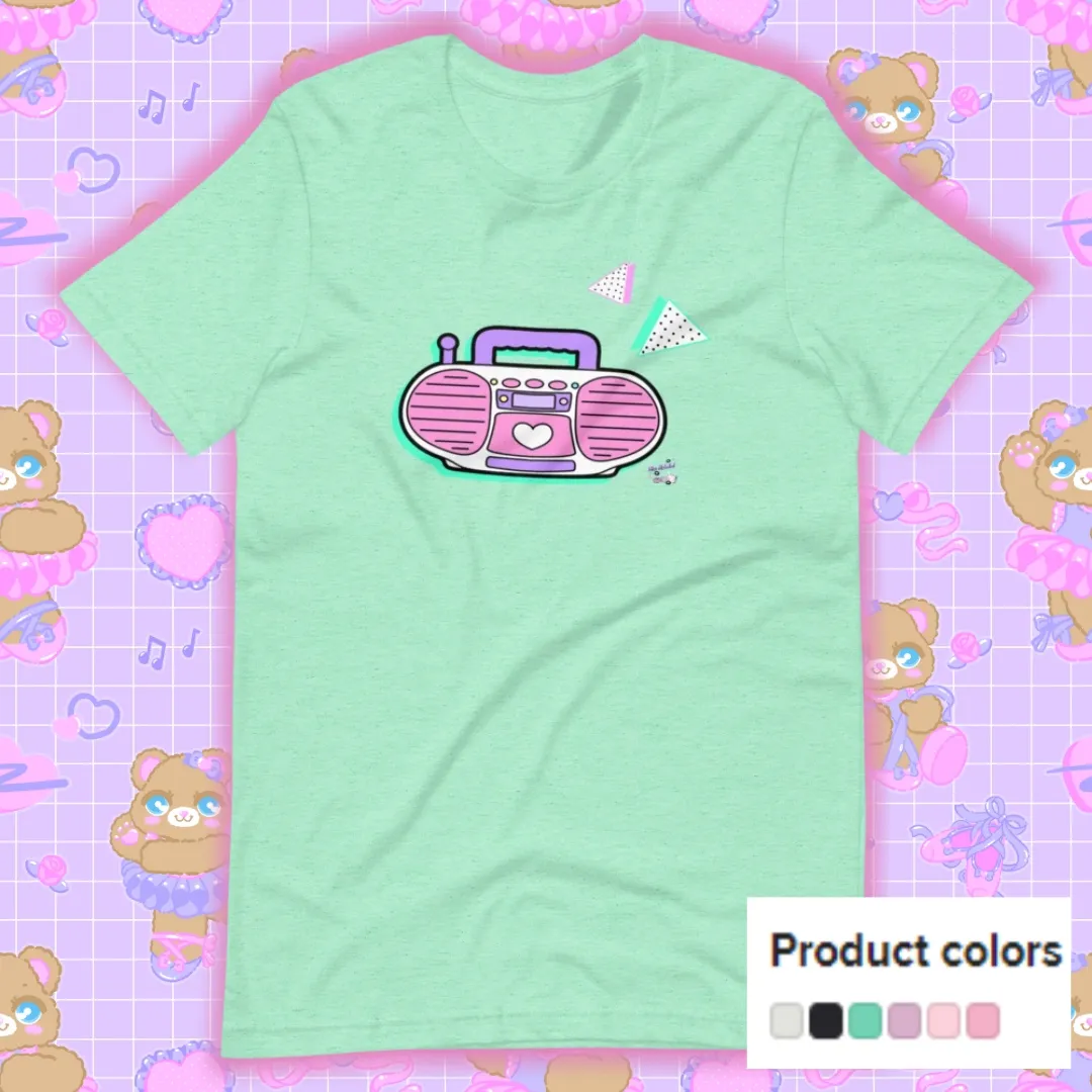 90's Barbie Boombox Short-Sleeve Unisex T-Shirt