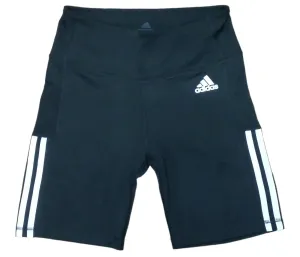 Adidas Women's Small Shorts Bike Black Aeroready High Waisted 8" Inseam