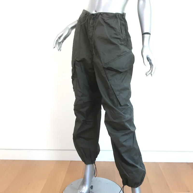 AGOLDE Ginerva Cargo Pants Caviar Green Size Small