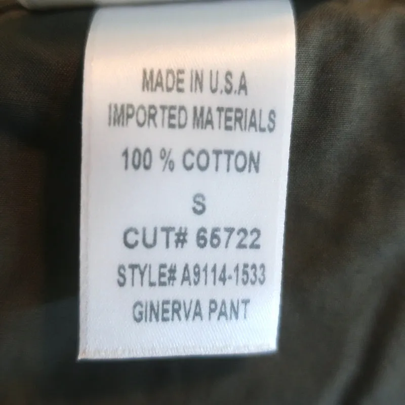 AGOLDE Ginerva Cargo Pants Caviar Green Size Small