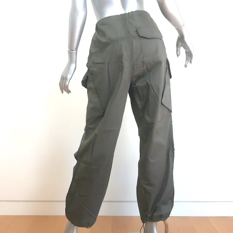 AGOLDE Ginerva Cargo Pants Olive Cotton Size Extra Small