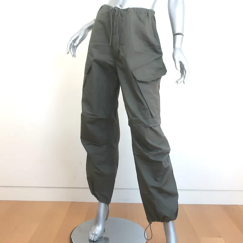 AGOLDE Ginerva Cargo Pants Olive Cotton Size Extra Small