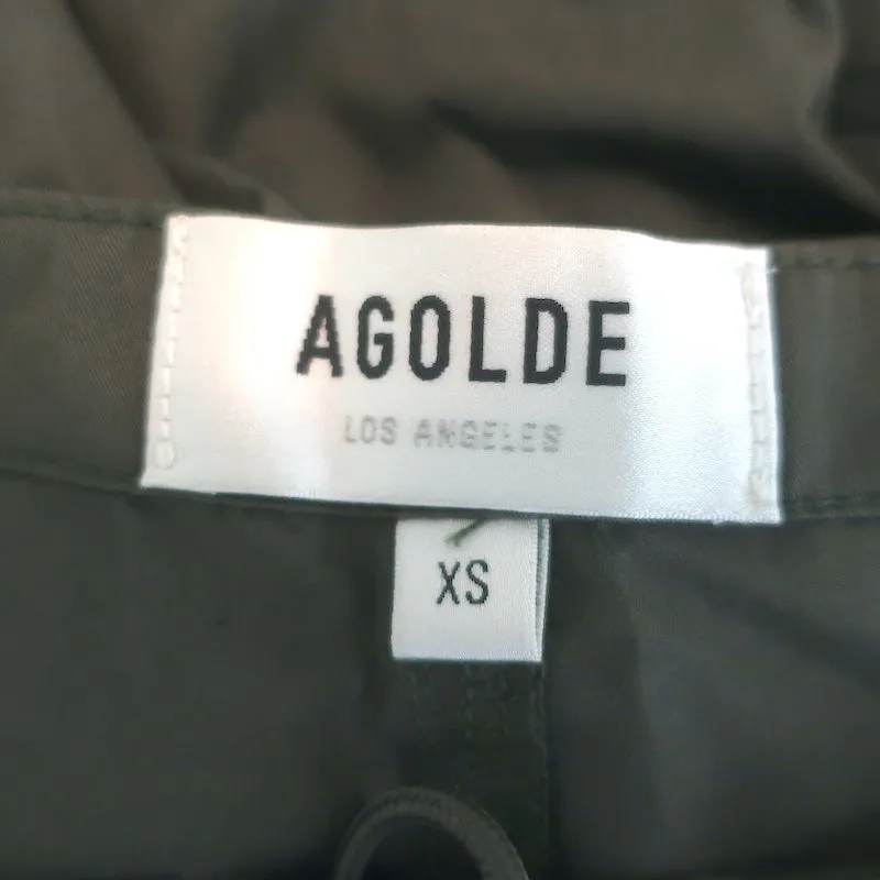 AGOLDE Ginerva Cargo Pants Olive Cotton Size Extra Small