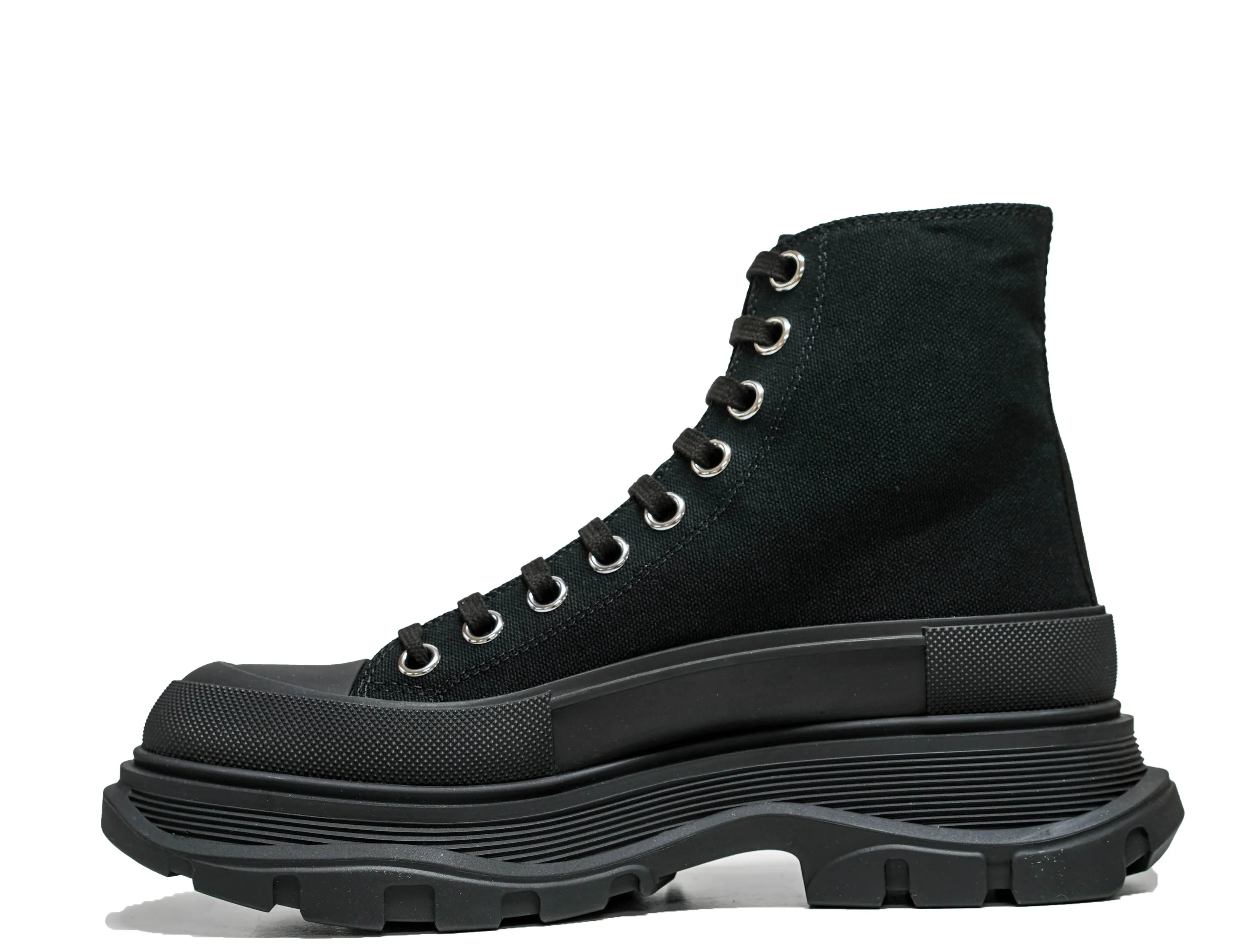 Alexander McQueen Women's Black Hiking Boots 697080  30% OFF