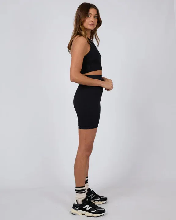 ALL ABOUT EVE AAE ACTIVE REMI RIB BIKE SHORT BLACK