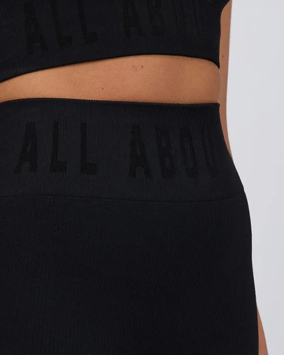 ALL ABOUT EVE AAE ACTIVE REMI RIB BIKE SHORT BLACK