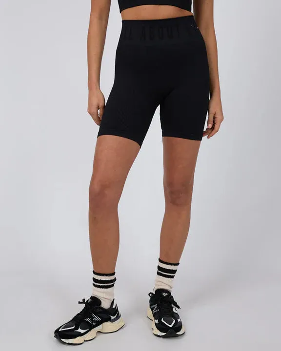 ALL ABOUT EVE AAE ACTIVE REMI RIB BIKE SHORT BLACK