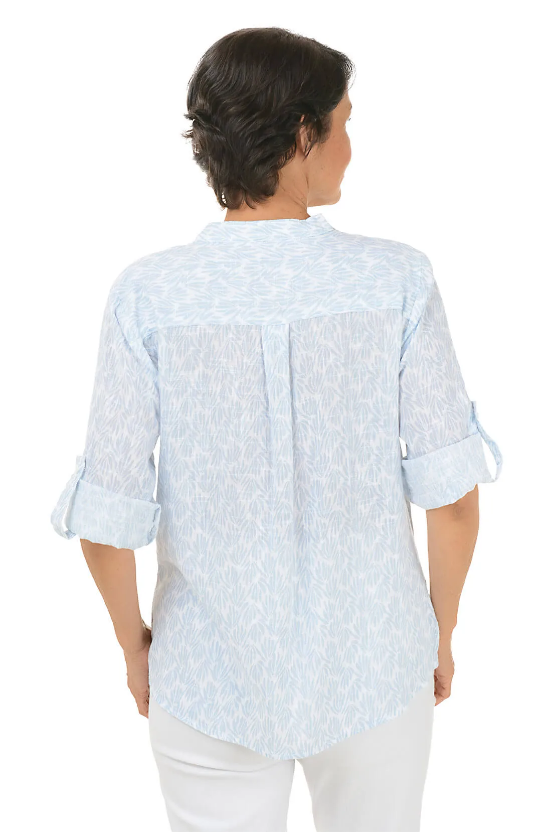 Aloe 3/4 Roll Sleeve Blouse