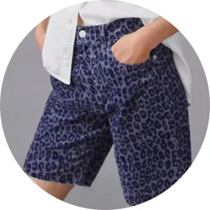 Anthropologie Pilcro Leopard Corduroy Bermuda Shorts