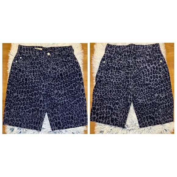 Anthropologie Pilcro Leopard Corduroy Bermuda Shorts