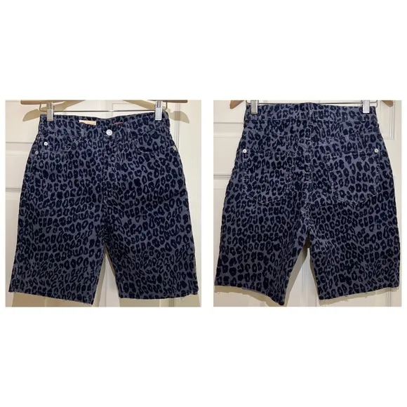 Anthropologie Pilcro Leopard Corduroy Bermuda Shorts