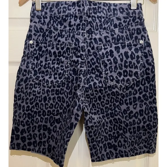 Anthropologie Pilcro Leopard Corduroy Bermuda Shorts
