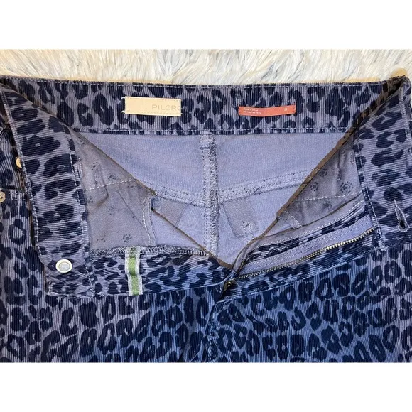 Anthropologie Pilcro Leopard Corduroy Bermuda Shorts