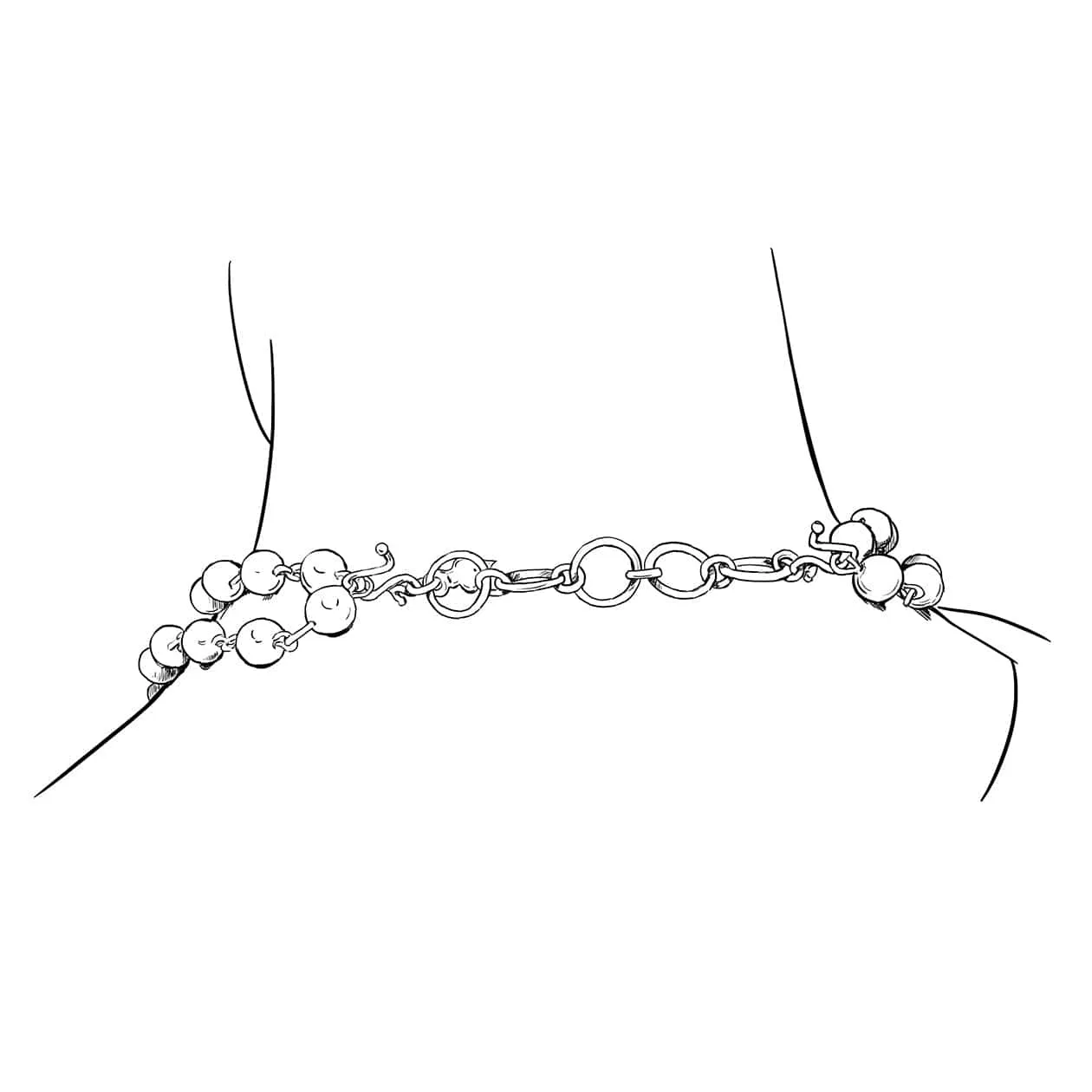 Antigua Rosary Jet   Necklace Extender