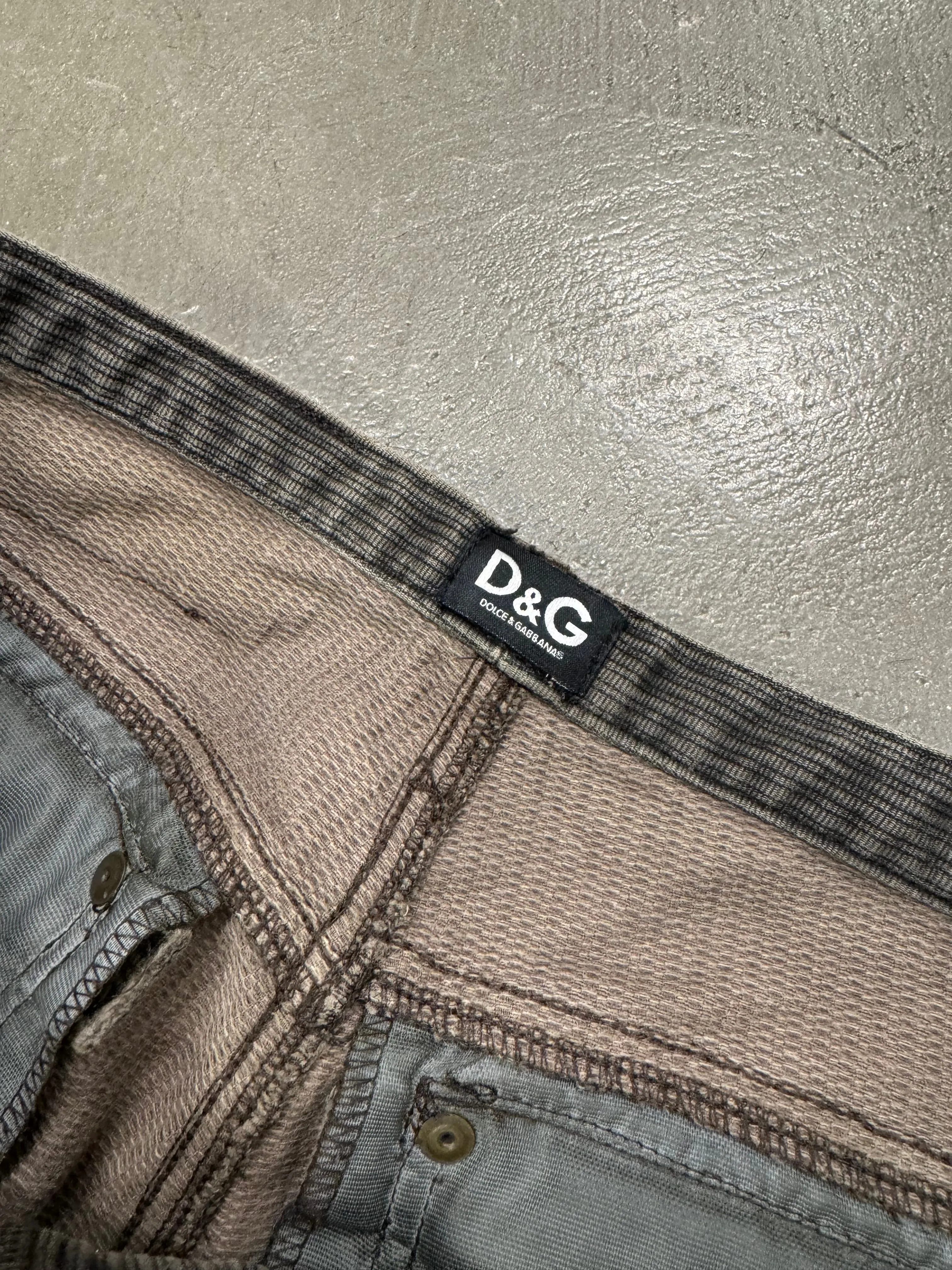 A/W2004 Dolce & Gabbana double layered hybrid combat cargo pants