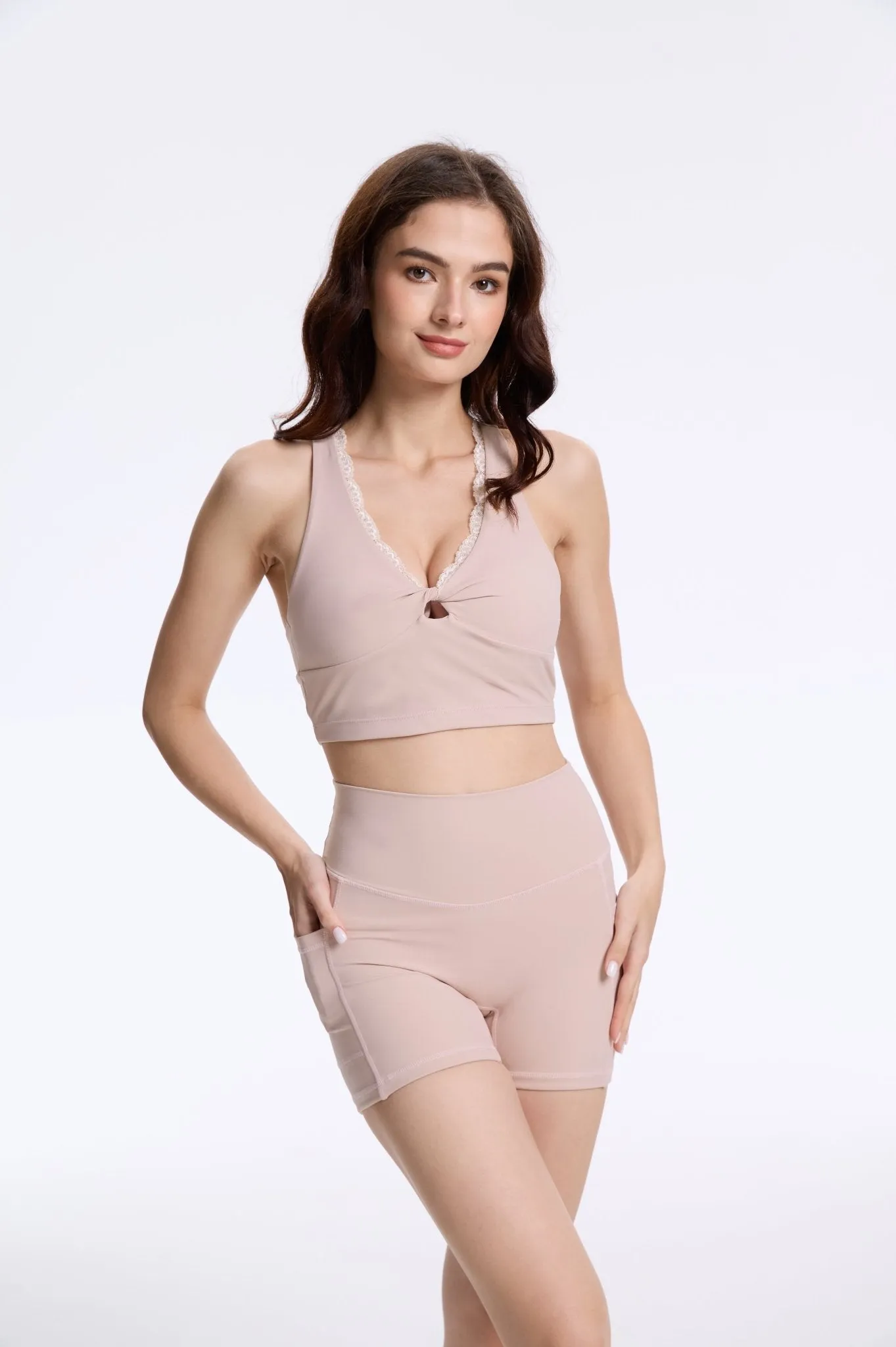 Bare Blush Pocket Biker Shorts