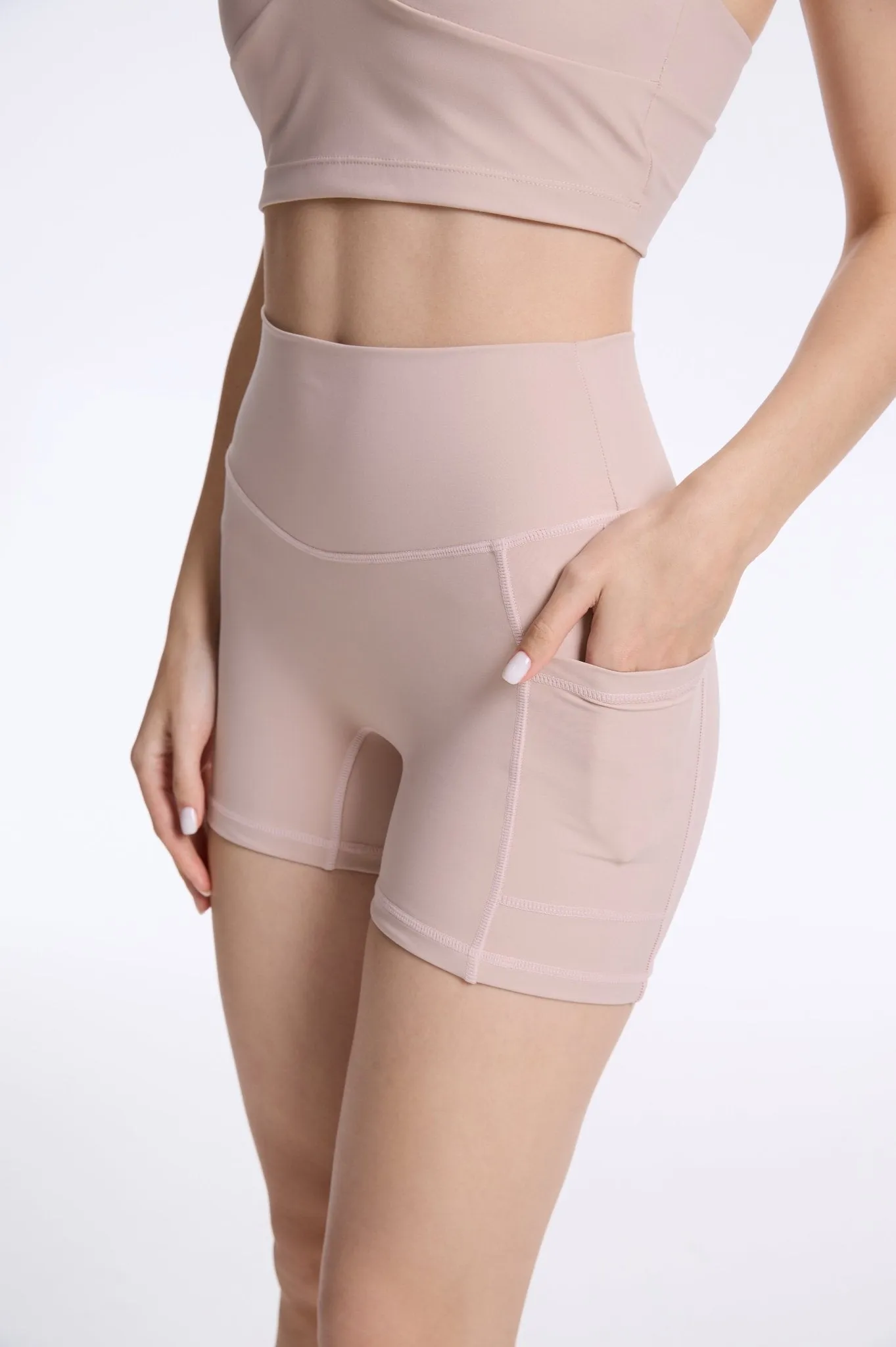Bare Blush Pocket Biker Shorts