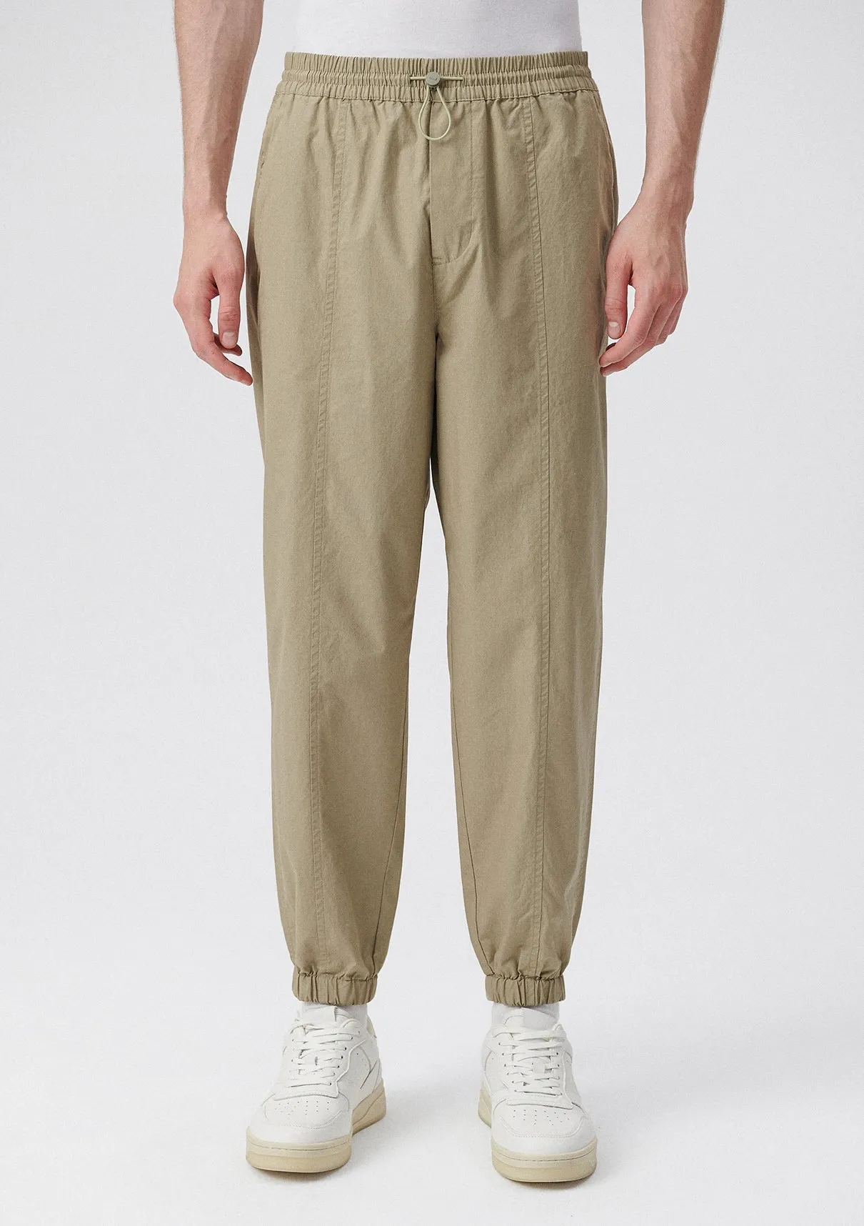 Beige Jogger Pants