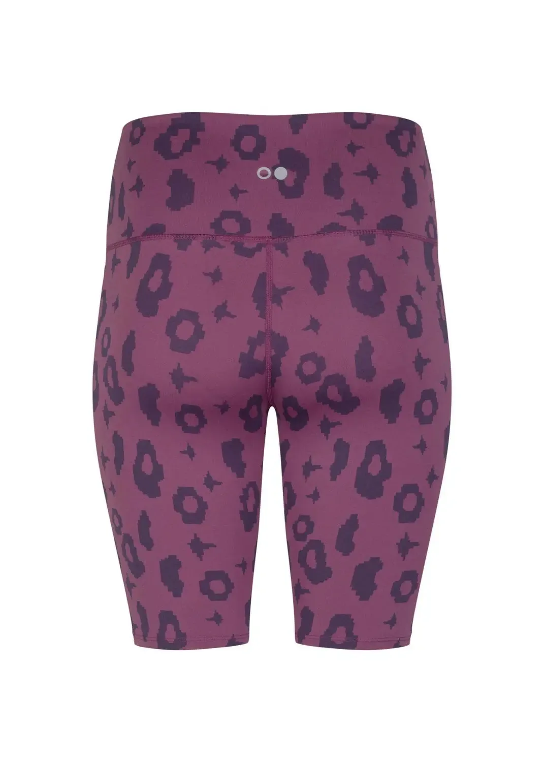 Bike Shorts mit Lila Leopard Print