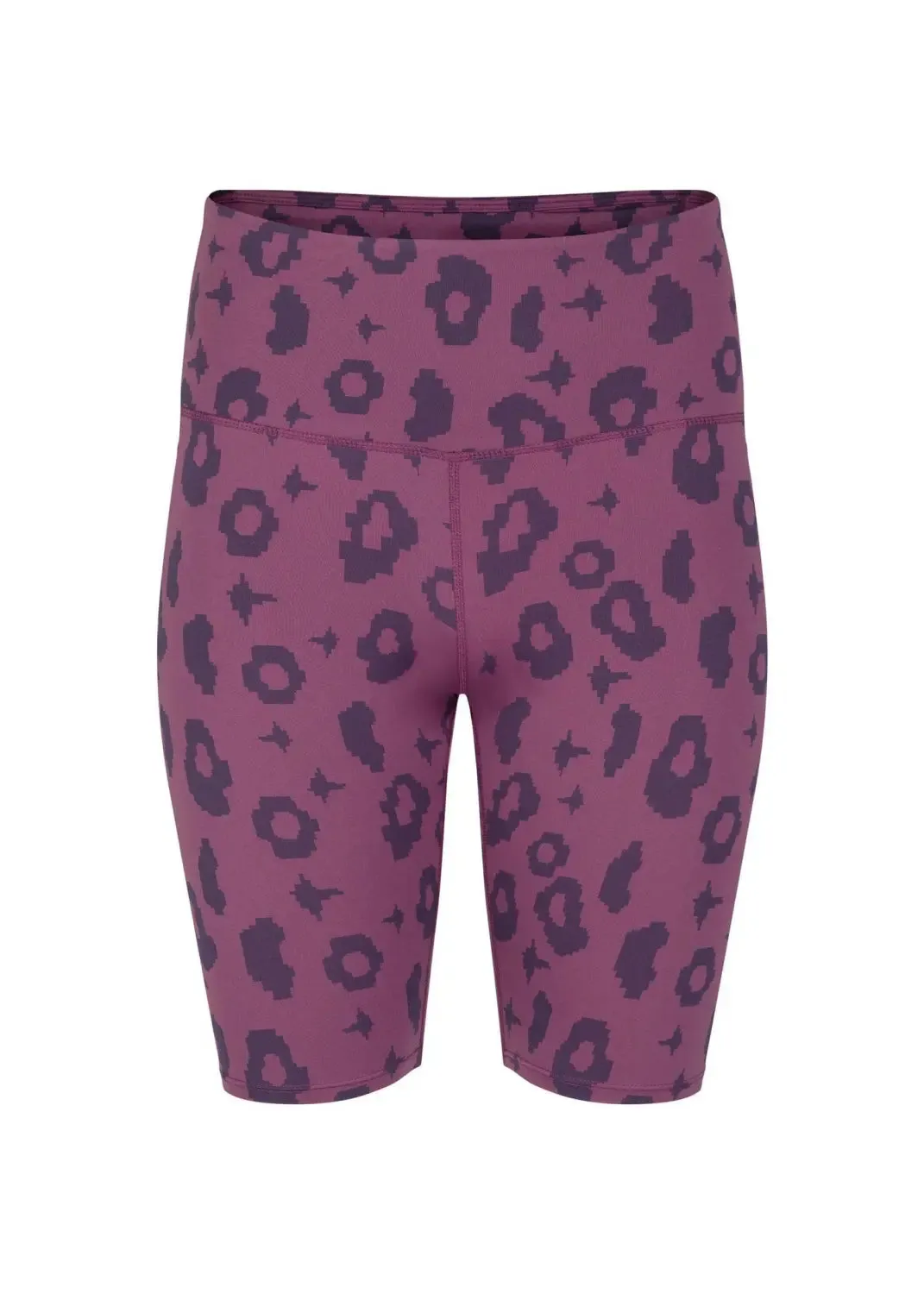 Bike Shorts mit Lila Leopard Print