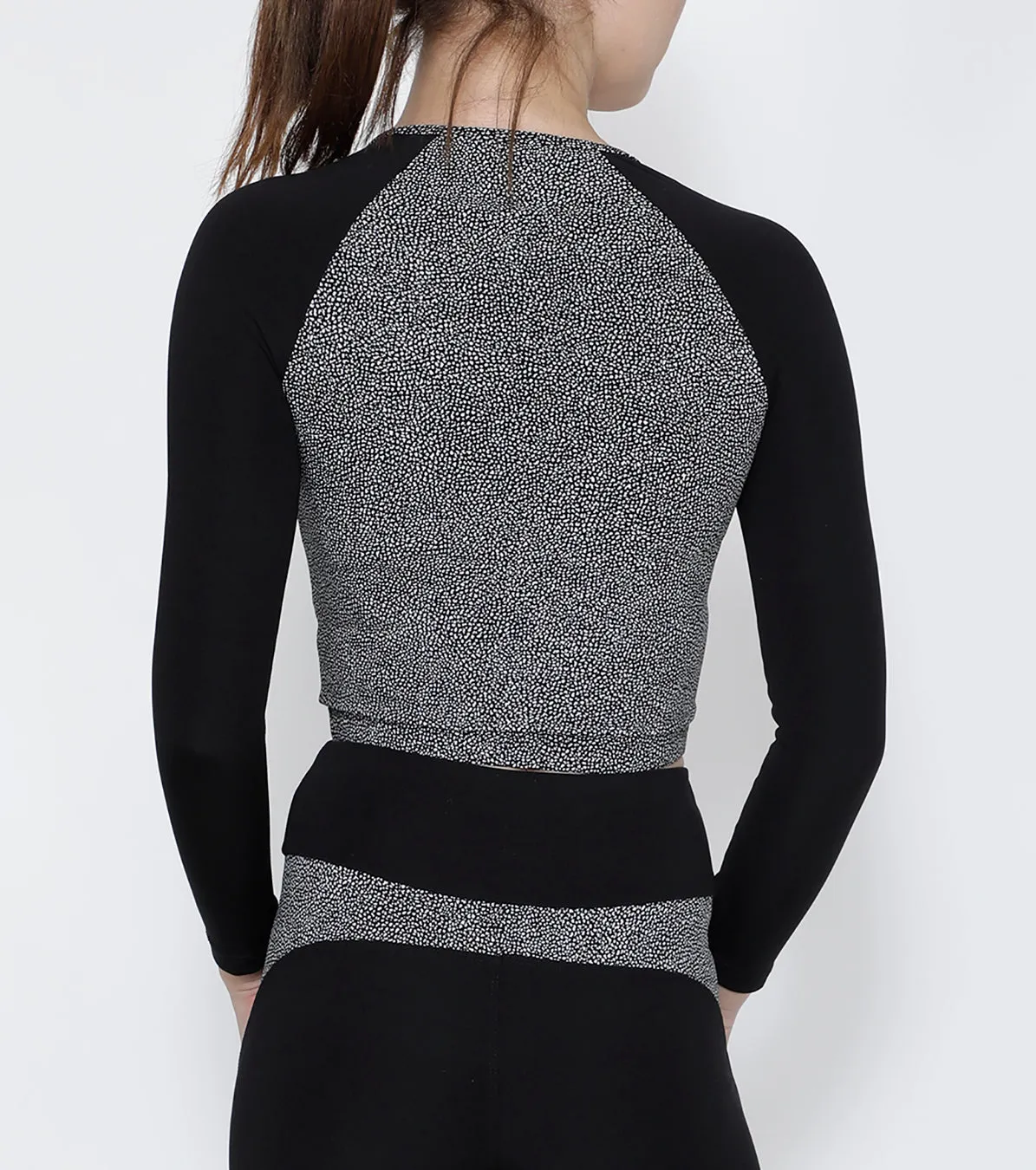 Black Pebble Crop Zipper