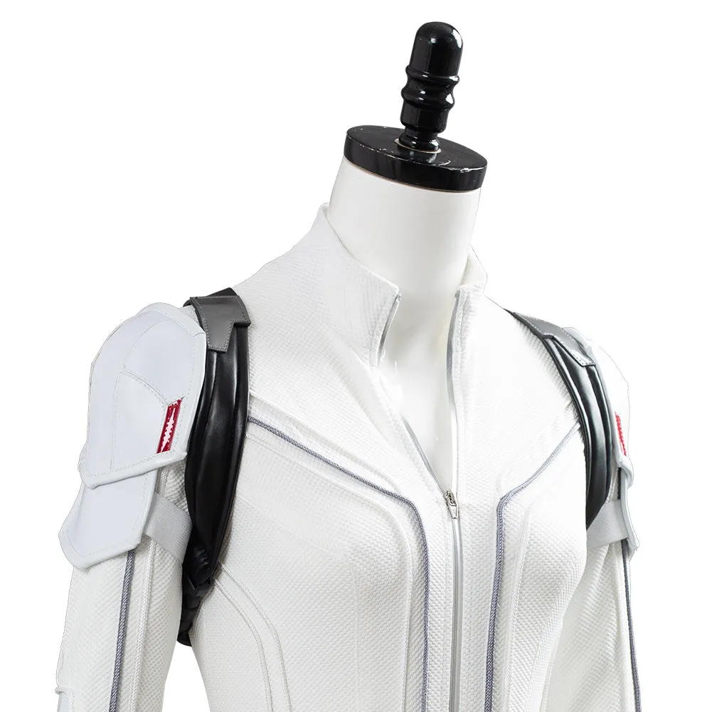 Black Widow 2021 Movie Natasha Romanoff White Suit Cosplay Costume