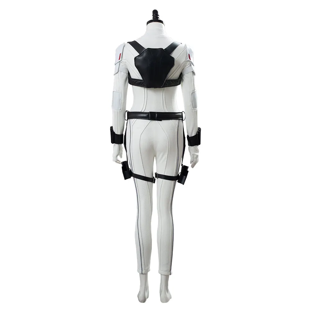 Black Widow 2021 Movie Natasha Romanoff White Suit Cosplay Costume