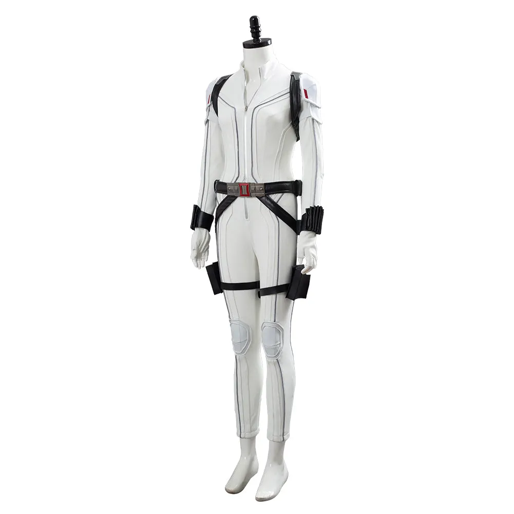 Black Widow 2021 Movie Natasha Romanoff White Suit Cosplay Costume