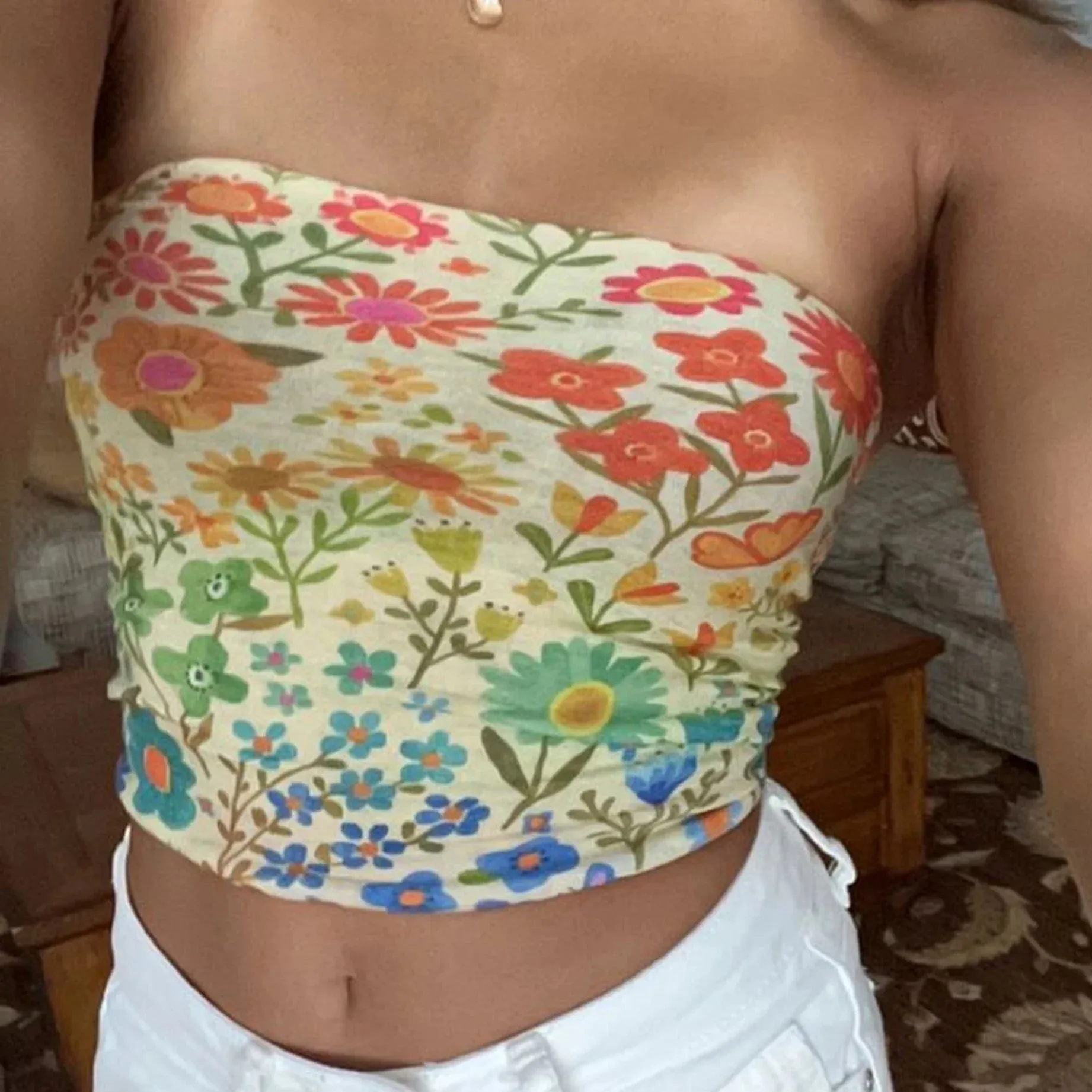 Boho Bandeau Off-Shoulder Preppy Tube Crop Top