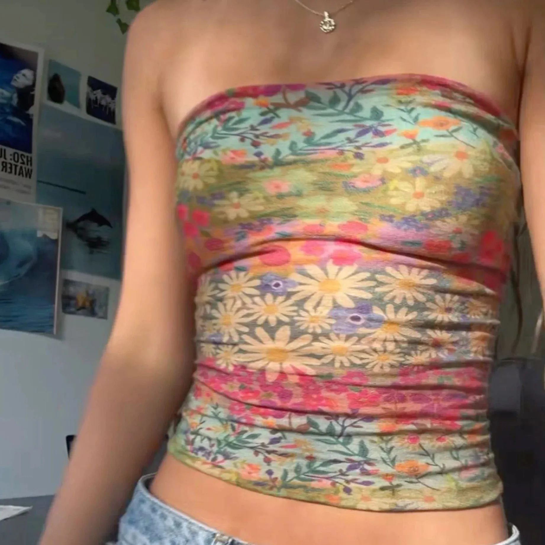 Boho Bandeau Off-Shoulder Preppy Tube Crop Top