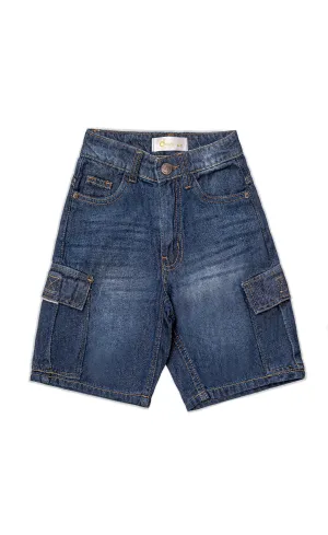 Boys Cargo Bermuda Medium Wash