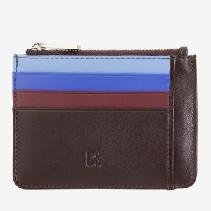 Bustina Porta Carte di Credito Dudu Bags Tiago in Pelle Colorful Burgundy Scuro