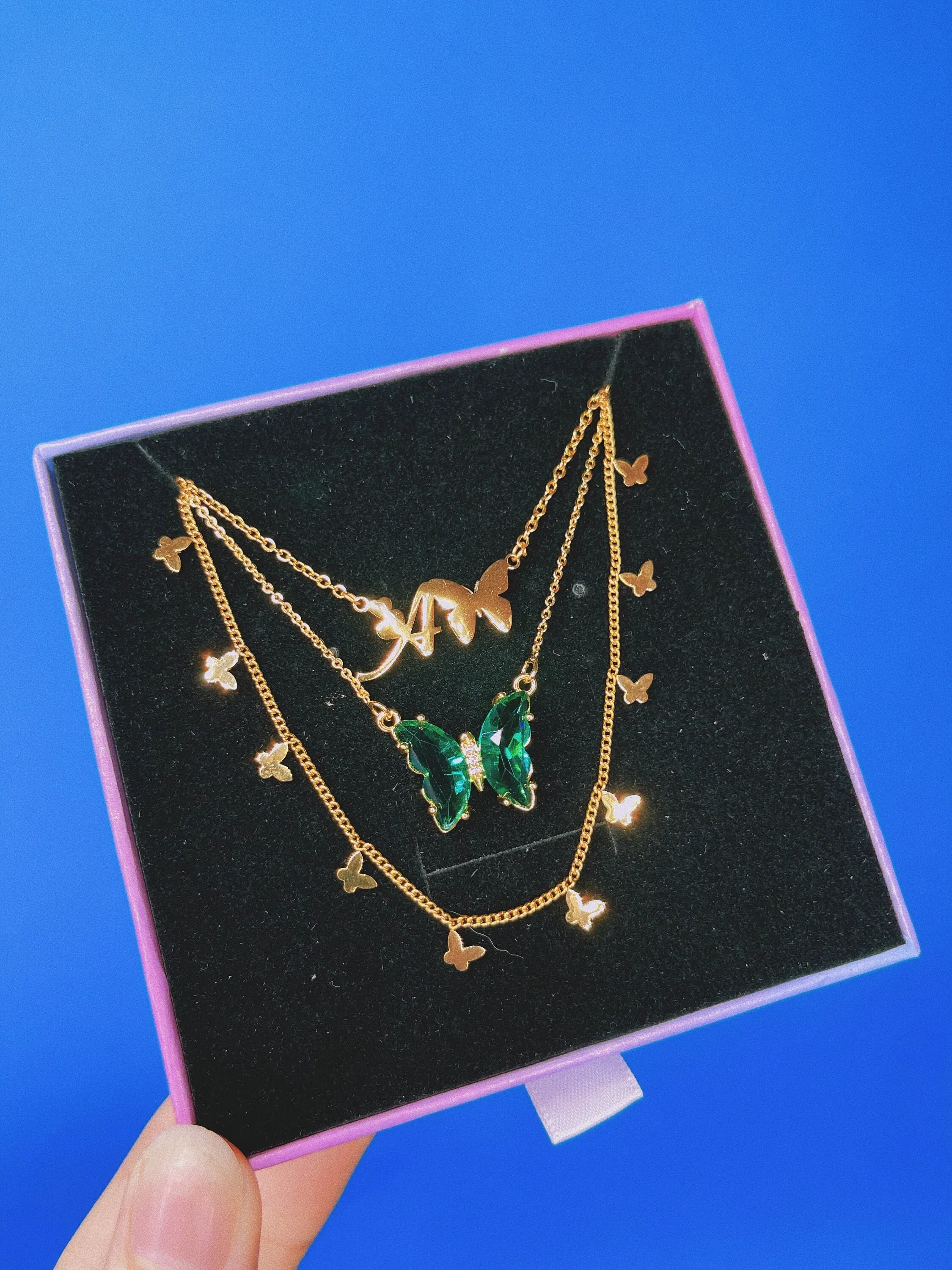 Butterfly Necklace Set, Ava