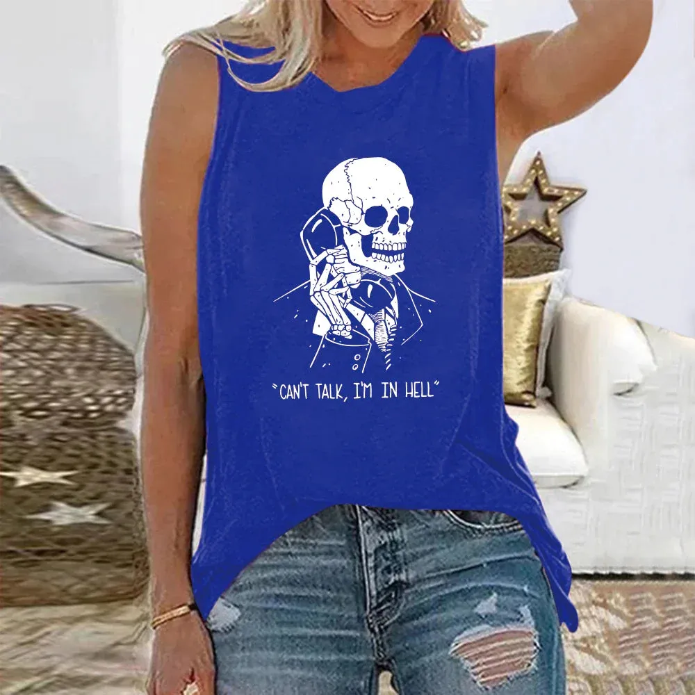 Can't Talk, I'm In Hell Print T-shirt - Assorted Colours