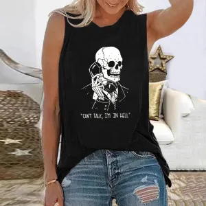 Can't Talk, I'm In Hell Print T-shirt - Assorted Colours