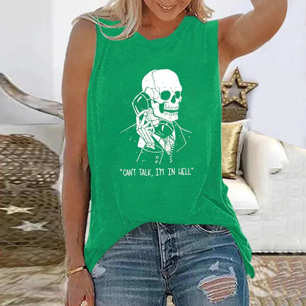 Can't Talk, I'm In Hell Print T-shirt - Assorted Colours