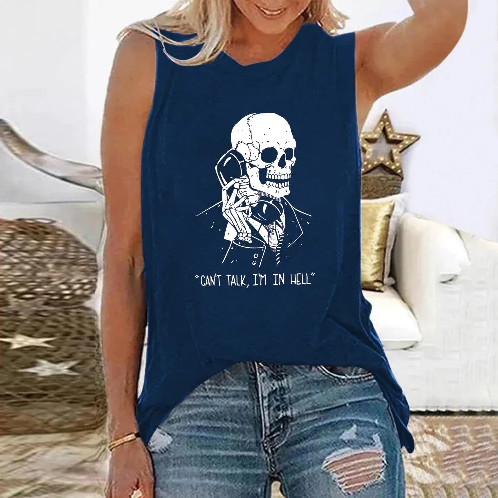 Can't Talk, I'm In Hell Print T-shirt - Assorted Colours