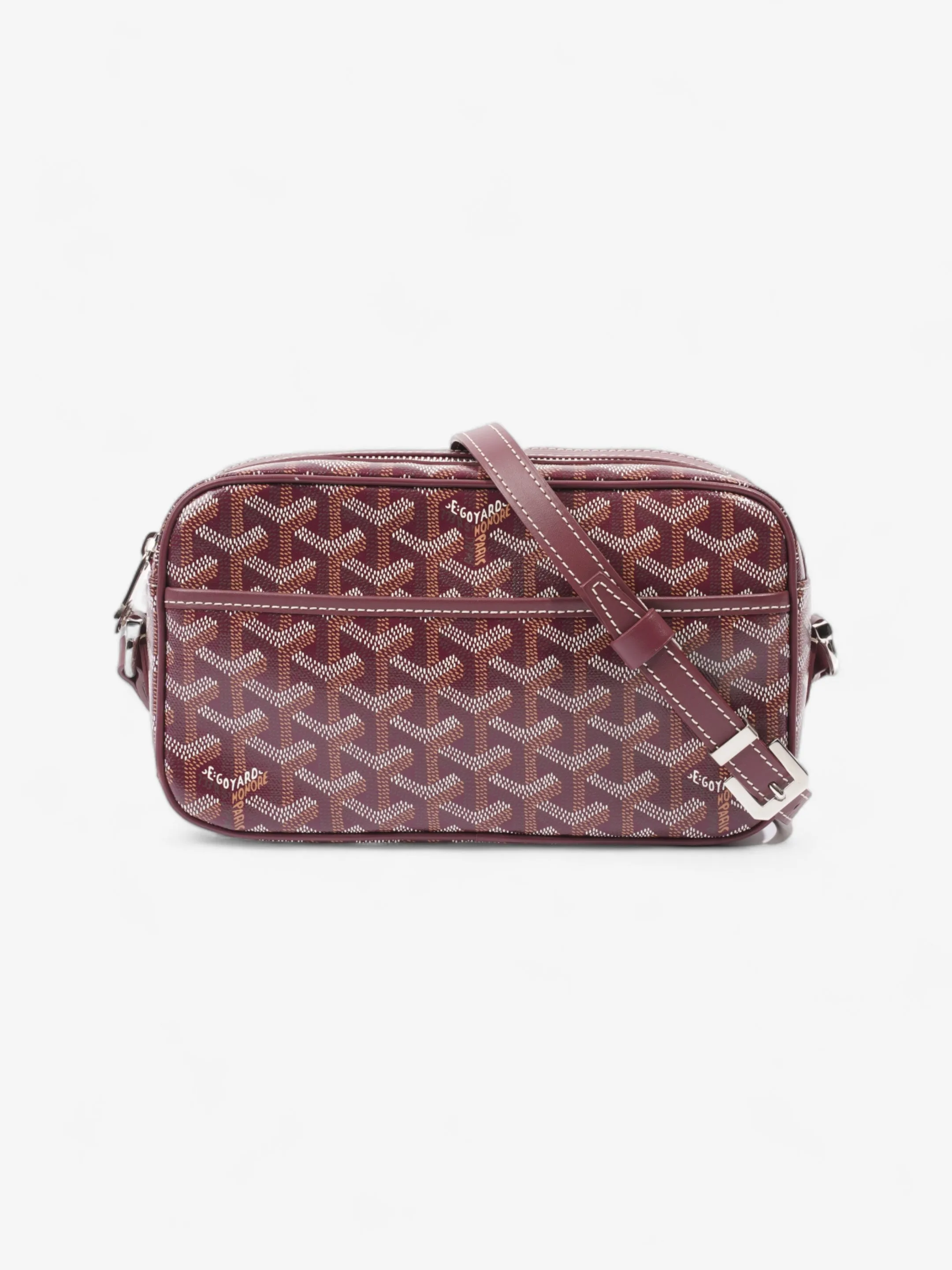 Cap-Vert PM Burgundy Goyardine Canvas & Cervon Calfskin