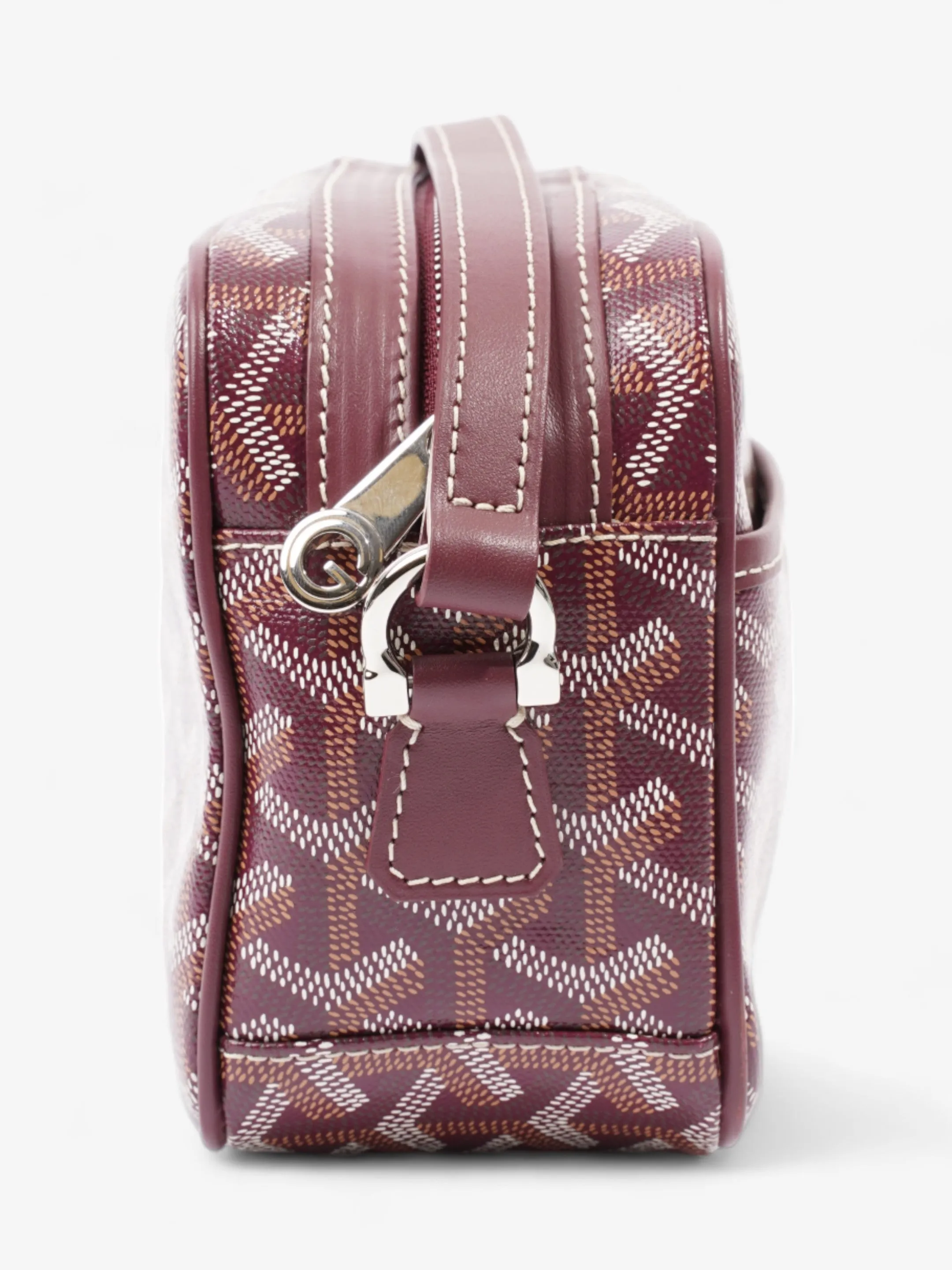 Cap-Vert PM Burgundy Goyardine Canvas & Cervon Calfskin
