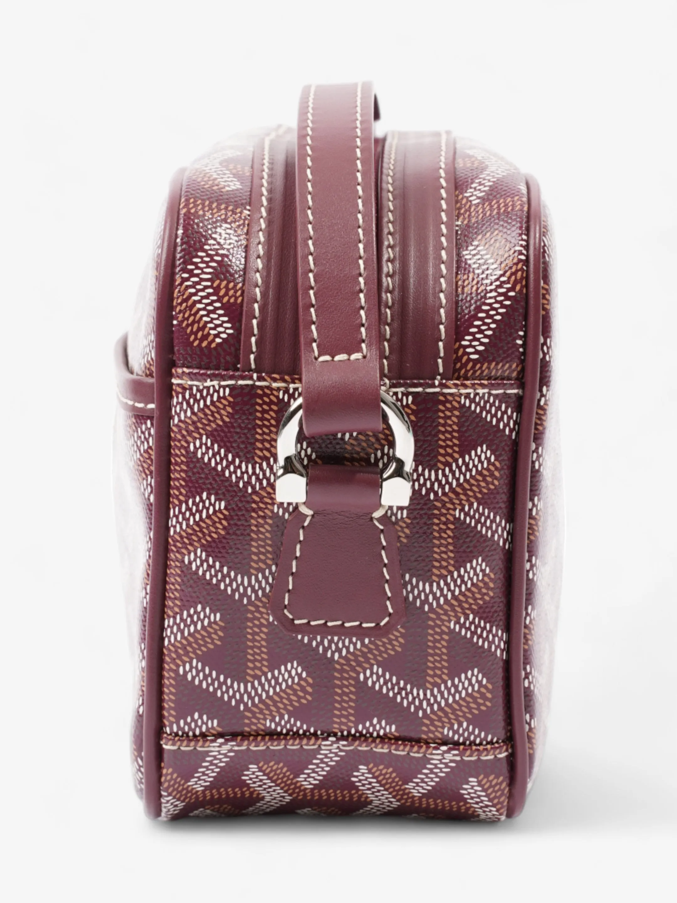 Cap-Vert PM Burgundy Goyardine Canvas & Cervon Calfskin
