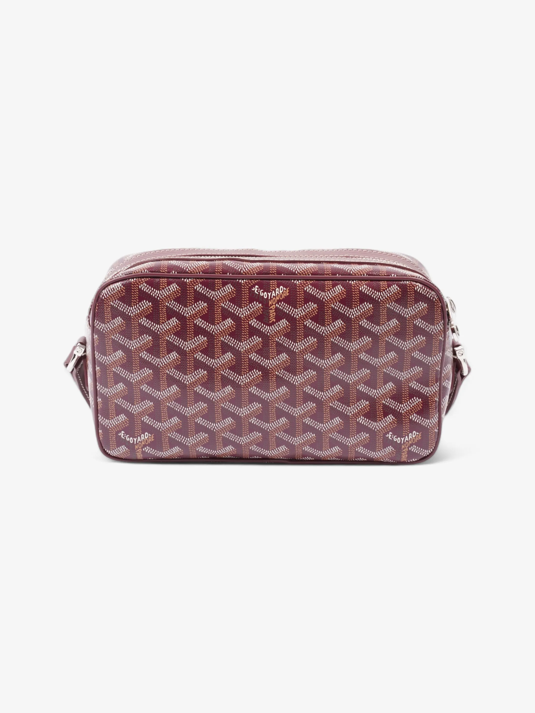 Cap-Vert PM Burgundy Goyardine Canvas & Cervon Calfskin