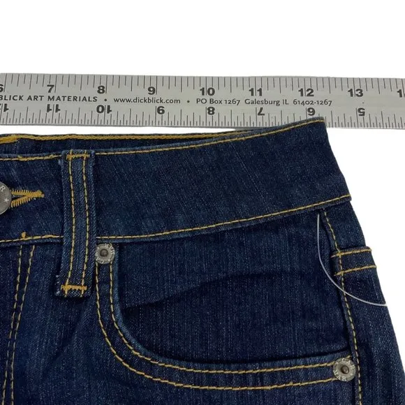 Carmar Shorts Womens Sz 23 Dark Denim Bermuda Stretch Mid Cut Raw Hem $219 Nwt
