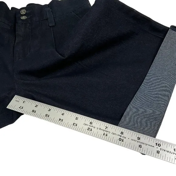 Carmar Shorts Womens Sz 24 Dark Denim Bermuda Stretch Paper Bag waist $229 Nwt