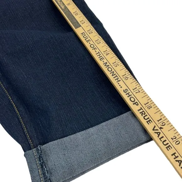 Carmar Shorts Womens Sz 26 Dark Denim Bermuda Stretch Mid Cut Raw Hem $219 Nwt