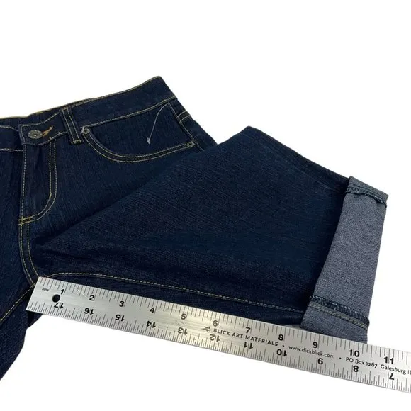 Carmar Shorts Womens Sz 26 Dark Denim Bermuda Stretch Mid Cut Raw Hem $219 Nwt